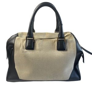 Narciso Rodriguez leather canvas handbag
